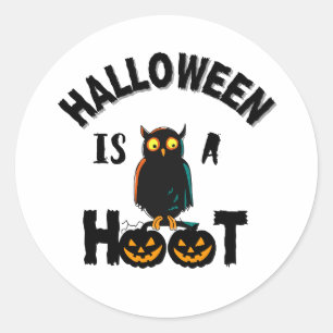 Halloween is een feest om alleen maar mee te lache ronde sticker