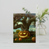 Halloween is een feestdag die gevierd wordt op 31  folie feestdagen briefkaart (Staand Voorkant)