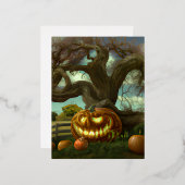 Halloween is een feestdag die gevierd wordt op 31  folie feestdagen briefkaart (Voorkant / Achterkant)