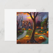 Halloween is een feestdag gevierd op 31 oktober notitiekaartje (Voorkant / Achterkant)