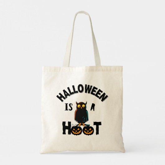 Halloween is een hete enge uil en pompoenen tote bag (Achterkant)