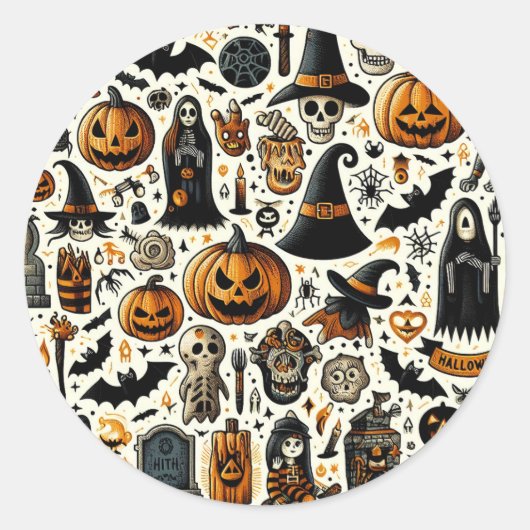 Halloween is een kantoor-sticker ronde sticker (Voorkant)