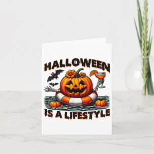 Halloween is een spookachtige levensstijl voor man kaart