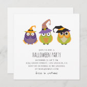 Halloween is een uil. Grappig kinder kostumefeest. Kaart (Voorkant / Achterkant)