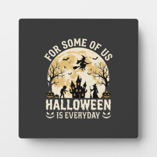 Halloween Is Elke Dag Geheime Maan Heks Silhouet Fotoplaat