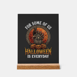 Halloween Is Elke Dag Monster Hand Grafsteen Pompo Acryl Bord