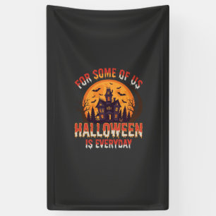 Halloween Is Elke Dag Spokenhuis Vintage Grafisch Spandoek