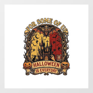 Halloween Is Elke Dag Spokenhuis Vleermuizen Pompo Raamsticker