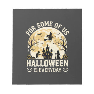 Halloween Is Everyday Geheime maan Heks Silhouet Notitieblok