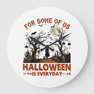 Halloween Is Everyday Heks Silhouet Volle Maan G Grote Klok