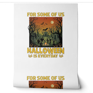 Halloween Is Everyday Kerkhof Zombies Vuurkorf Pu Behang