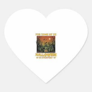 Halloween Is Everyday Kerkhof Zombies Vuurkorf Pu Hart Sticker