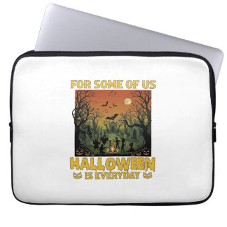 Halloween Is Everyday Kerkhof Zombies Vuurkorf Pu Laptop Sleeve