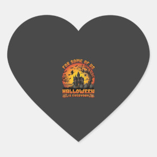 Halloween Is Everyday Spoken Huis Heks Maan_1 Hart Sticker