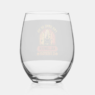 Halloween Is Everyday Spoken Huis Retro Wijnglas Zonder Voet