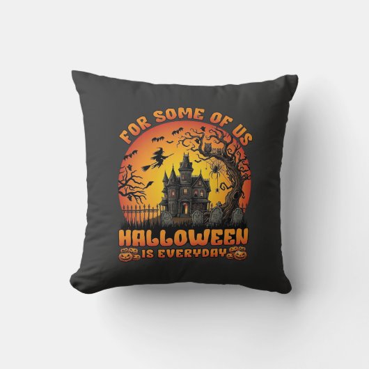 Halloween Is Everyday Spokenhuis Heks Maan_1 Kussen (Voorkant)