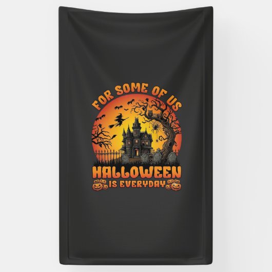Halloween Is Everyday Spokenhuis Heks Maan_1 Spandoek (Verticaal)