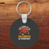 Halloween Is Everyday Spooky Kerkhof Maan Sleutelhanger (Voorkant)