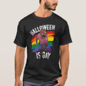Halloween is gay pride zombie luie kostuum t-shirt (Voorkant)