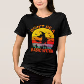 Halloween is geen grappige retro-heks Tri-Blend shirt (Voorkant)
