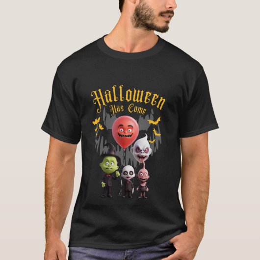 Halloween is gekomen - Creepy Balloon Monster T-sh T-shirt (Voorkant)