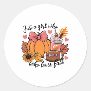 Halloween is gewoon een meisje dat houdt van Herfs Ronde Sticker