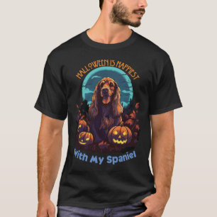 Halloween is het gelukkigst met mijn spaniël t-shirt