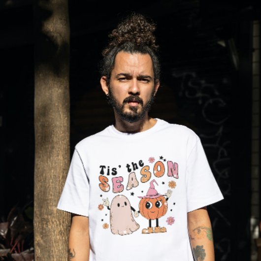 HALLOWEEN IS HET SEIZOEN GHOST & PUMPKIN T-SHIRT