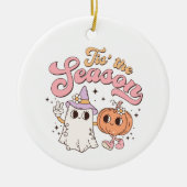 Halloween is het seizoen keramisch ornament (Voorkant)