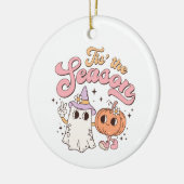 Halloween is het seizoen keramisch ornament (Links)