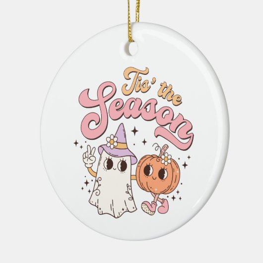 Halloween is het seizoen keramisch ornament (Links)