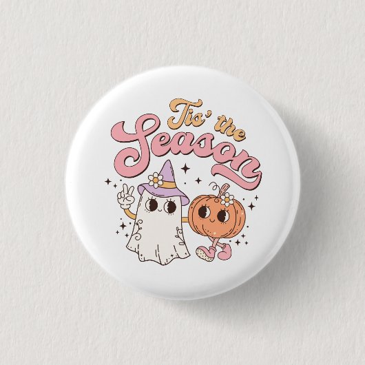 Halloween is het seizoen ronde button 3,2 cm (Voorkant)