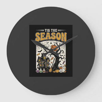 Halloween Is Het Seizoen Spookhuis Ontwerp_1 Grote Klok