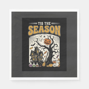 Halloween Is Het Seizoen Spookhuis Ontwerp_1 Servet