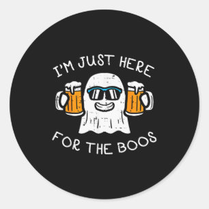 Halloween is hier alleen voor Boos Geest Grappige Ronde Sticker