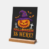 Halloween Is Hier Heks Pompoen Vector Acryl Bord (Hoek)
