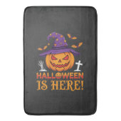 Halloween Is Hier Heks Pompoen Vector Badmat (Voorkant Verticaal)