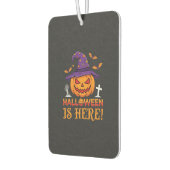 Halloween Is Hier Heks Pompoen Vector Luchtverfrisser (Links)