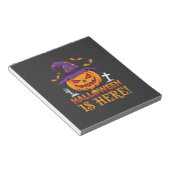 Halloween Is Hier Heks Pompoen Vector Notitieblok (Schuin)