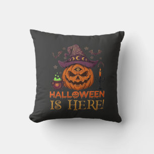 Halloween Is Hier Pompoen Heksenhoed Magische Kete Kussen