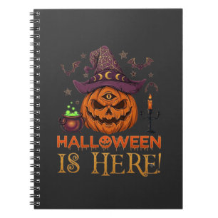 Halloween Is Hier Pompoen Heksenhoed Magische Kete Notitieboek