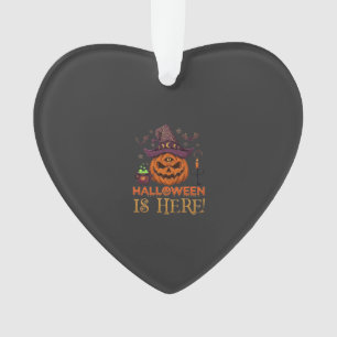 Halloween Is Hier Pompoen Heksenhoed Magische Kete Ornament