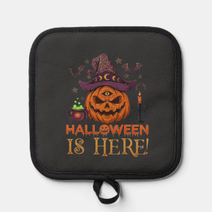 Halloween Is Hier Pompoen Heksenhoed Magische Kete Pannenlap