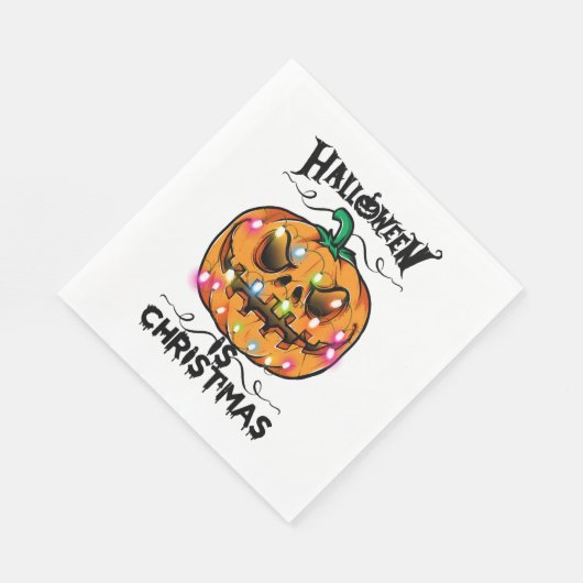 Halloween is Kerstmis Servet (Hoek)