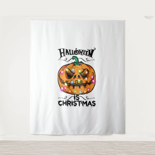 Halloween is Kerstmis Wandkleed (Voorkant)