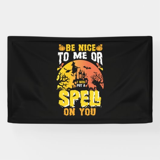 Halloween is leuk voor mij, dag spandoek (Horizontaal)