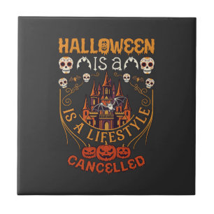 Halloween Is Levensstijl Geannuleerd Kasteel Sched Tegeltje