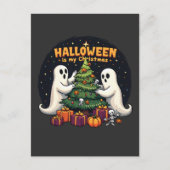 Halloween is mijn Kerstmis Grappige Geest Xmas Ker Aankondigingskaart (Voorkant)