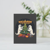 Halloween is mijn Kerstmis Grappige Geest Xmas Ker Aankondigingskaart (Staand voorkant)