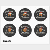 Halloween is mijn Kerstmis Ronde Sticker (Vel)